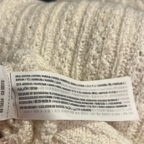 Hollister Cream Turtleneck Sleeveless Sweater Sz M EUC - Picture 7 of 7